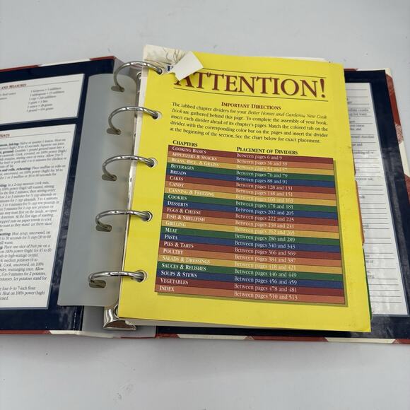 Better Homes & Gardens New Cook Book 5 Ring Binder 1996 Vintage - Picture 7 of 14